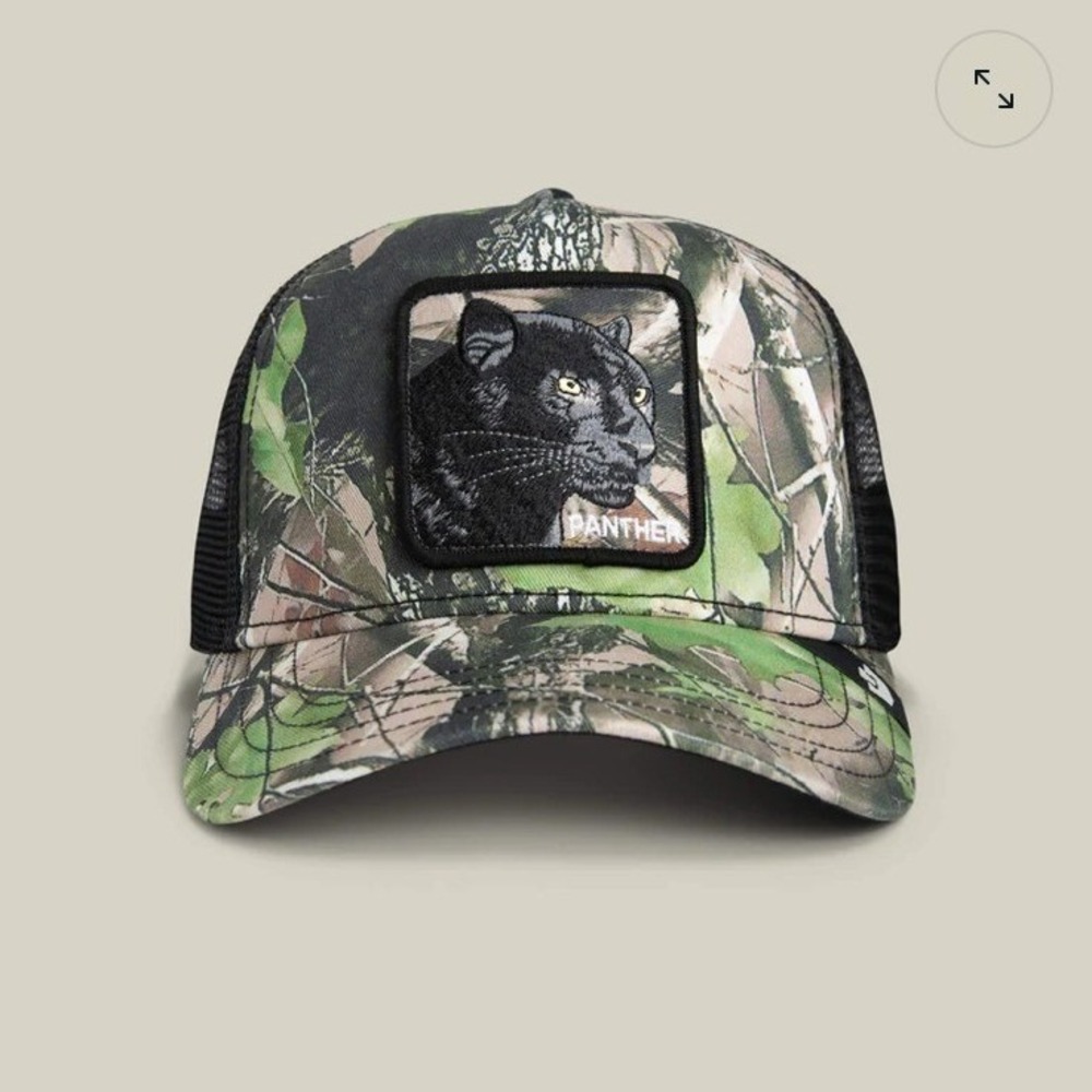 Goorin‎ Bros Camouflage Panther Trucker Hat Mesh Snapback Camo Black